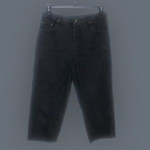 Black Capris with White Threading
